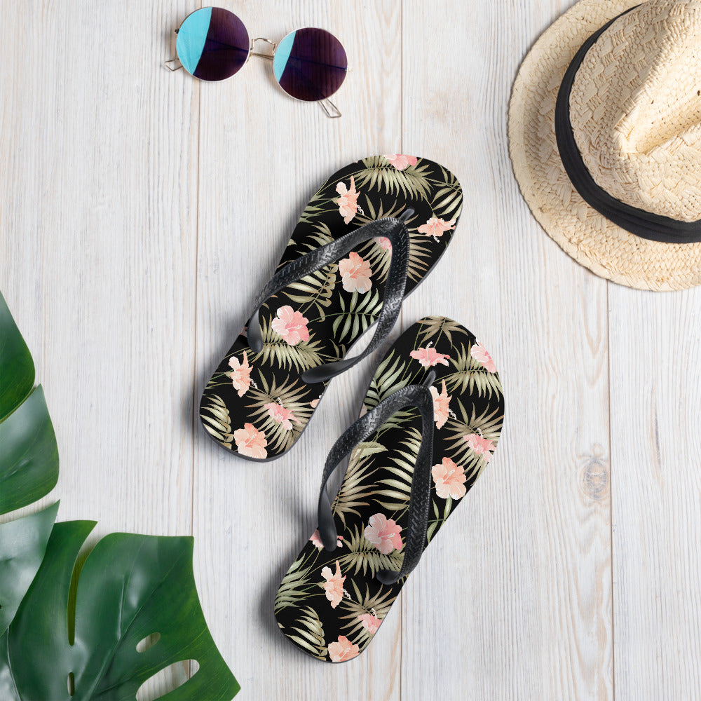 Hibiscus Print Flip-Flops