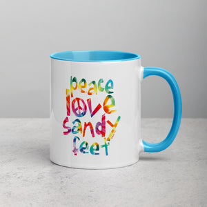 Peace Love Sandy Feet Mug